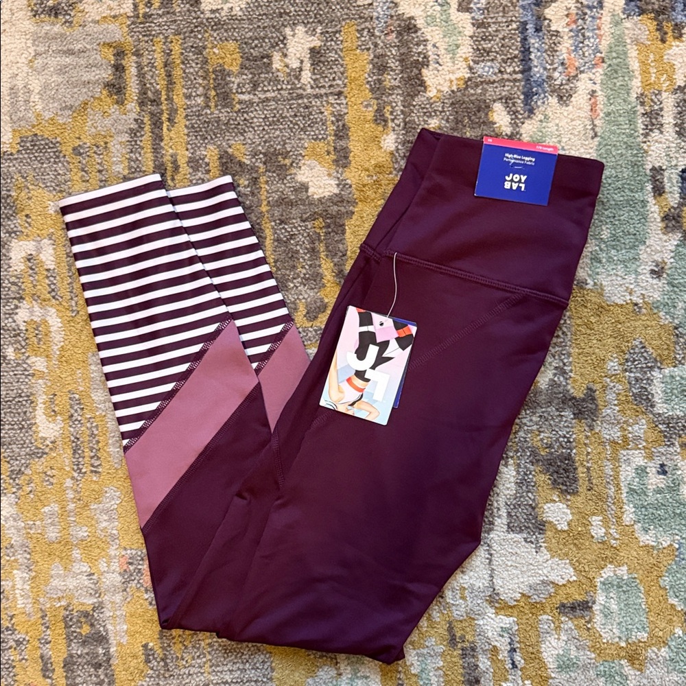 JoyLab women’s Striped Purple Leggings
